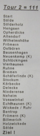 Strecke RTF Westfalia Slde
